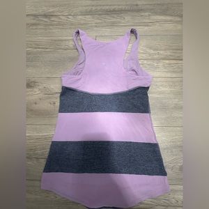 Lululemon size 6 purple/gray striped athletic tank